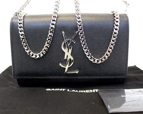 ysl black chain purse|yves saint laurent black handbag.